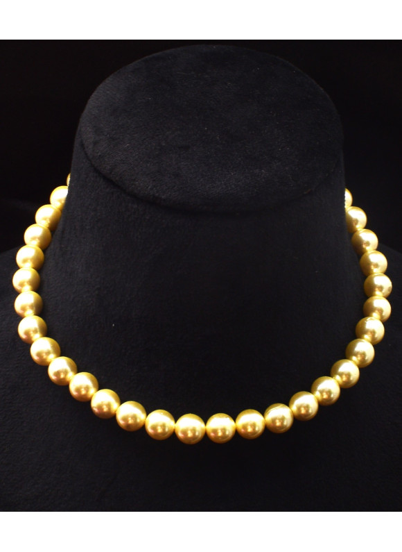 AAA+ Natural Golden Pearl Precious Beads 272.8ct Enchanting Necklace Jewelry