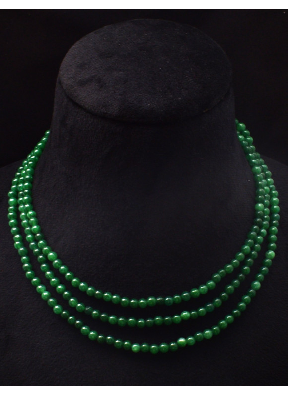 AAA+ Natural Green Onyx Precious Beads 206ct Sensational Necklace Jewelry
