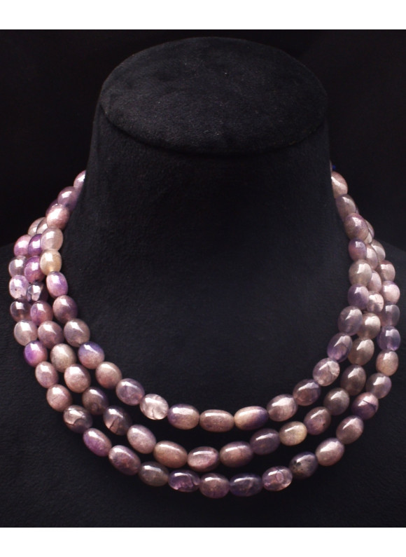 AAA+ Natural Amethyst Precious Beads 700.85ct Phenomenal Necklace Jewelry