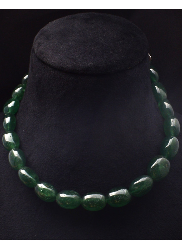 AAA+ Natural Green Onyx Precious Beads 566.95ct Sensational Necklace Jewelry
