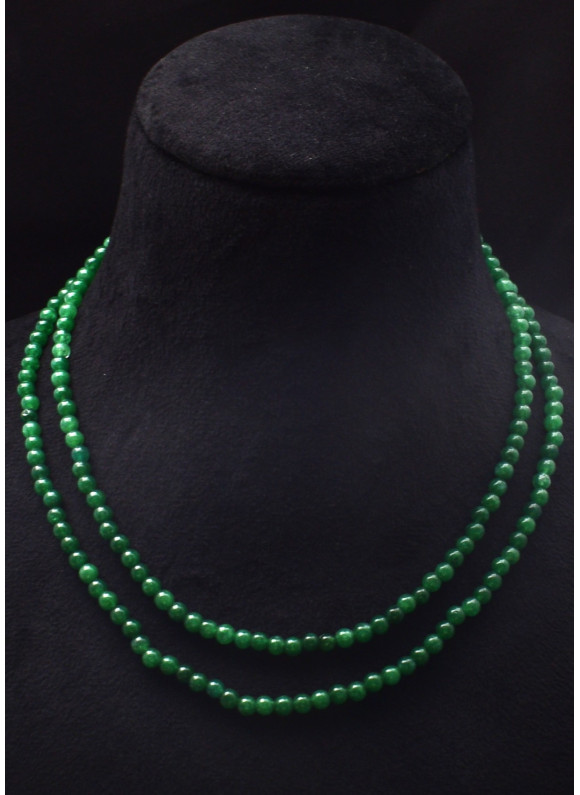 AAA+ Natural Green Onyx Precious Beads 136.15ct Fantastic Necklace Jewelry