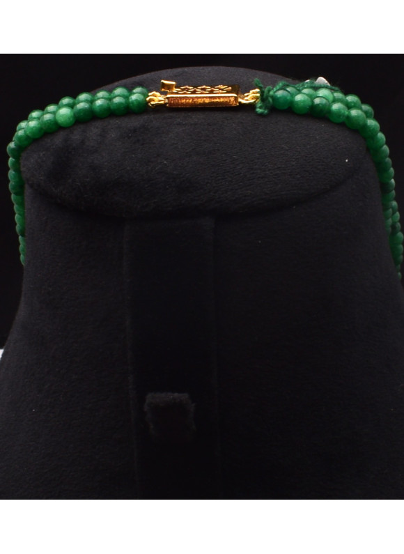 AAA+ Natural Green Onyx Precious Beads 136.15ct Fantastic Necklace Jewelry