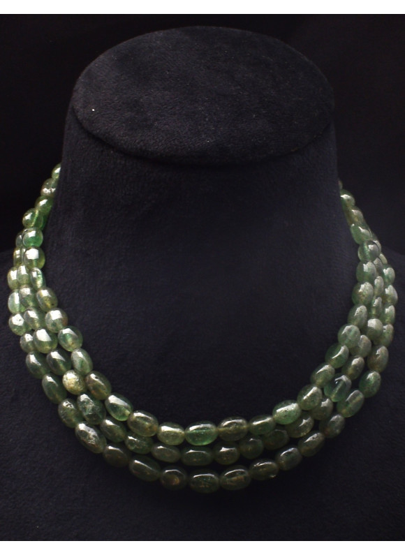 AAA+ Natural Green Onyx Precious Beads 357.9ct Exclusive Necklace Jewelry