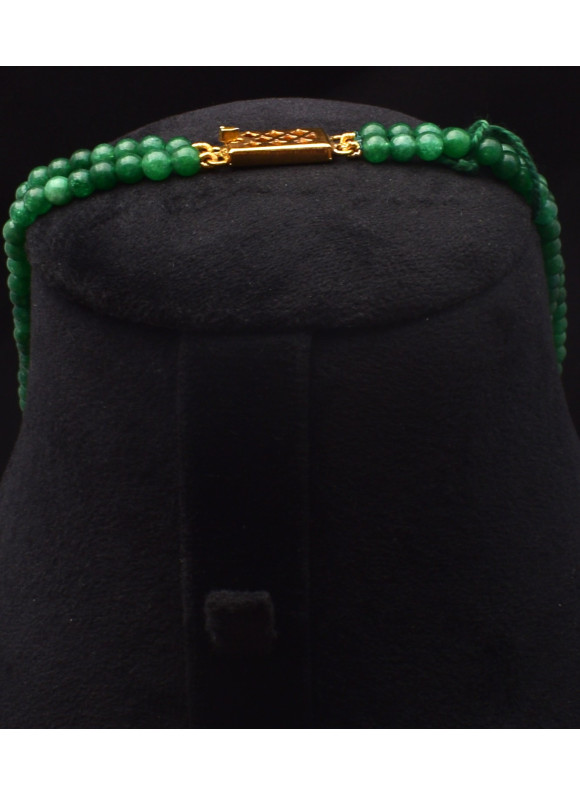 AAA+ Natural Green Onyx Precious Beads 134.25ct Wonderful Necklace Jewelry