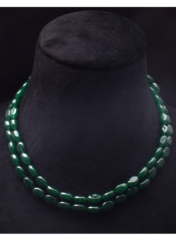 AAA+ Natural Green Onyx Precious Beads 268.6ct Gorgeous Necklace Jewelry for Her