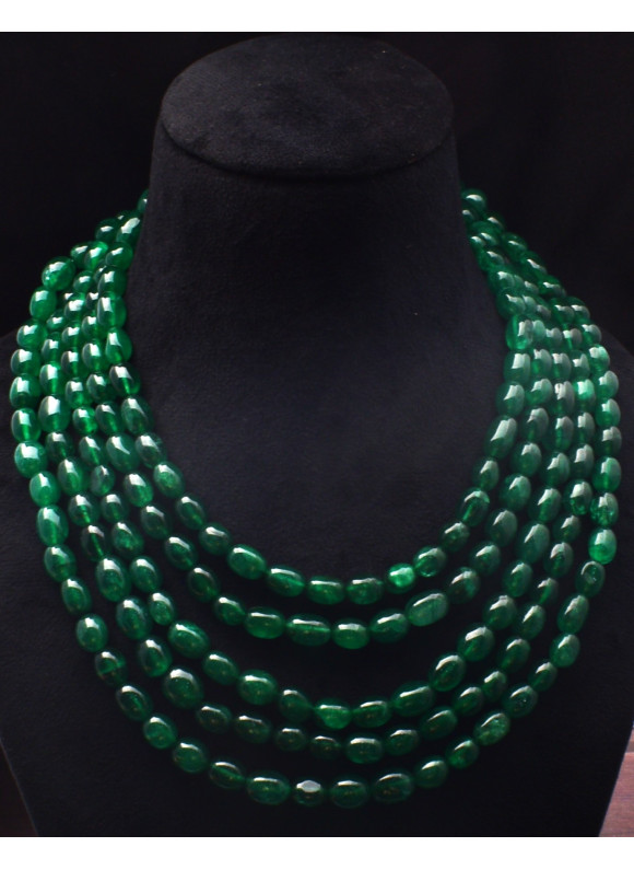 AAA+ Natural Green Onyx Precious Beads 1662.5ct Pretty Necklace Jewelry for Her