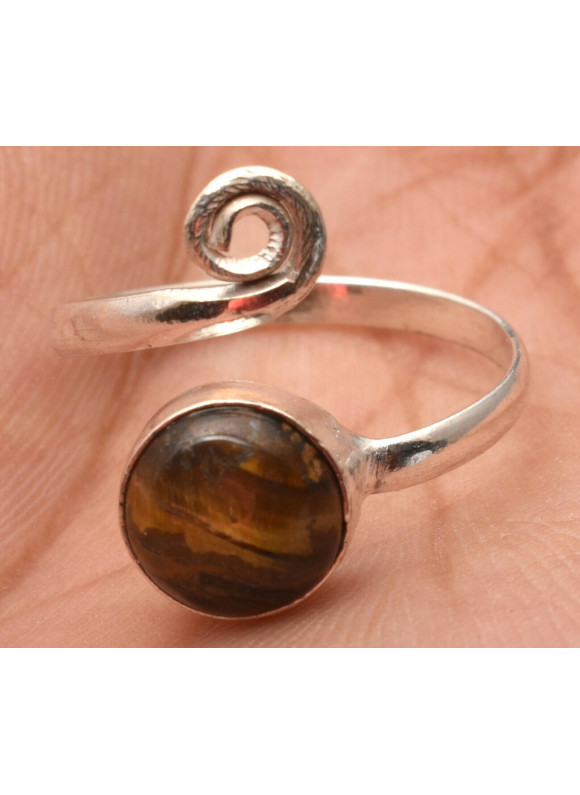 50 PC Tiger Eye Wholesale Lot 925 Sterling Silver Plated Baby Ring Jewelry B-50